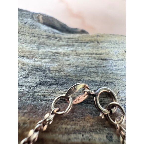 Vintage 14K Gold Plated Sterling Pendant Necklace Wing Design Black Enamel 8G - Picture 4 of 7